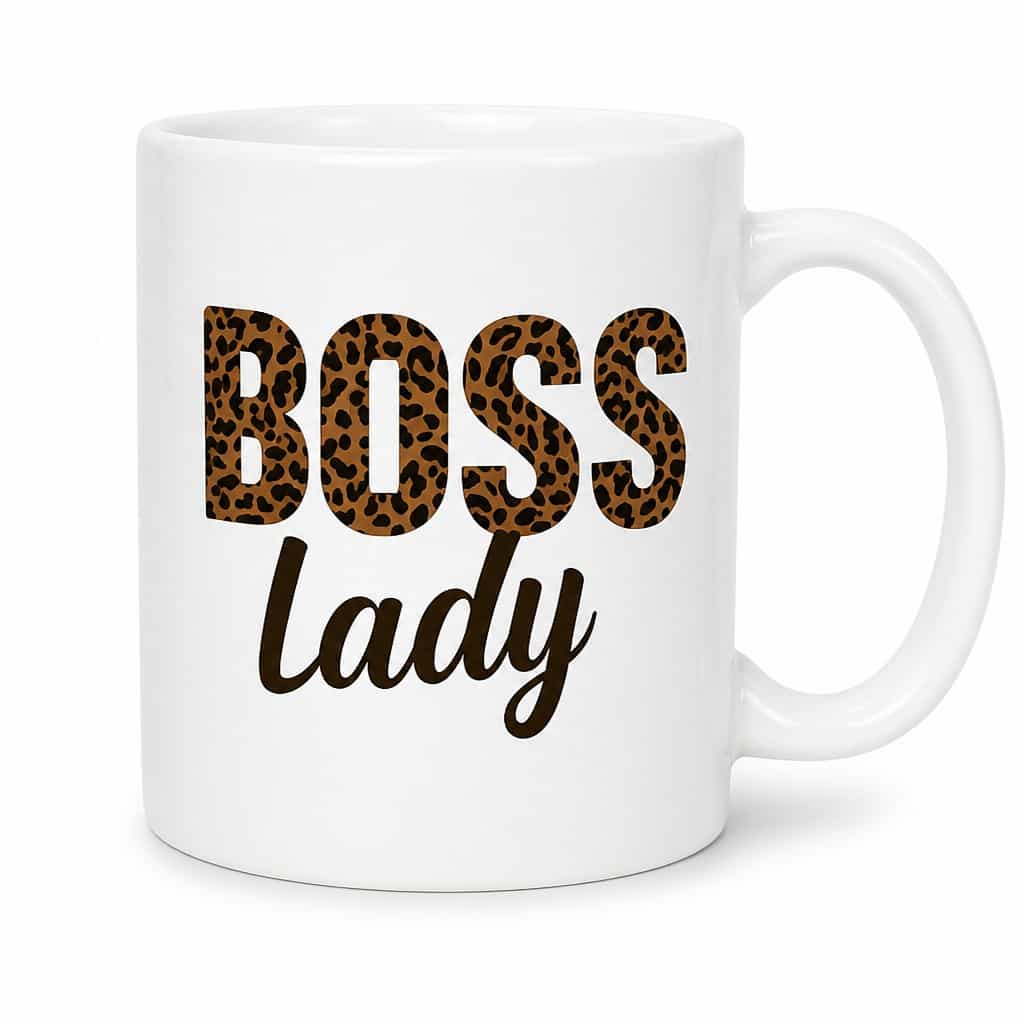 Vtipný hrnek Boss Lady