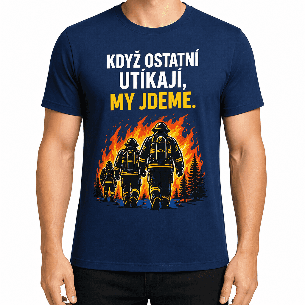 Tričko pro hasiče – Když ostatní utíkají, my jdeme.
