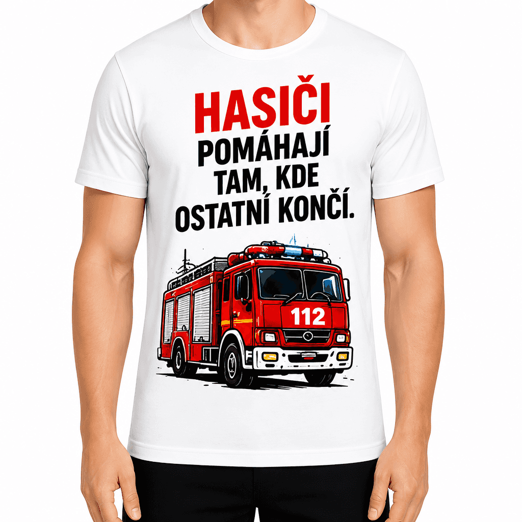Tričko pro hasiče – Hasiči pomáhají tam, kde ostatní končí.