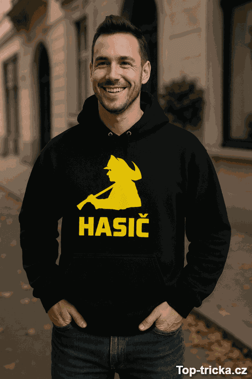 Mikina s kapucí hasič – hořím jen pro tebe