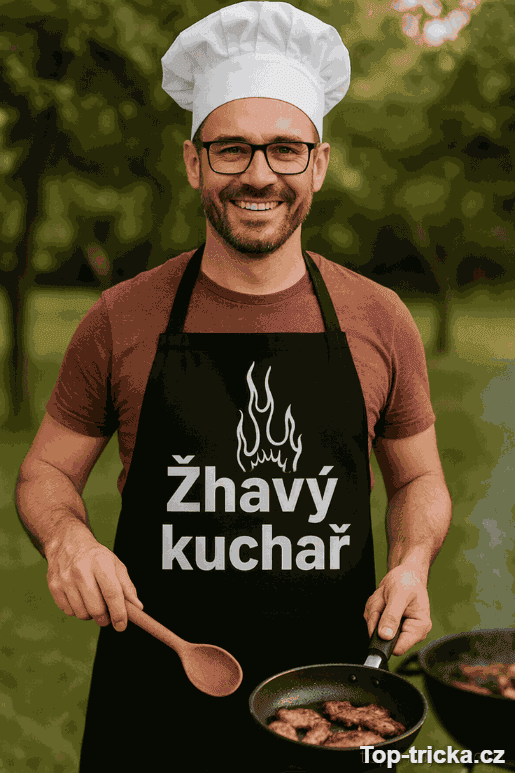 Vtipná zástěra žhavý kuchař