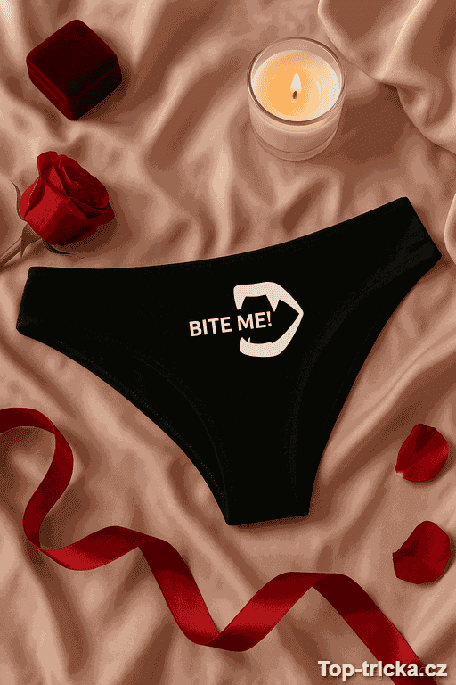 Vtipné dámské kalhotky Bite me