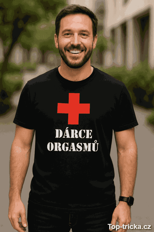 Vtipné tričko dárce orgasmů