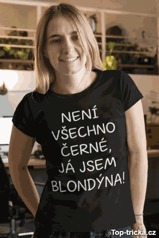Vtipné tričko není všechno černé