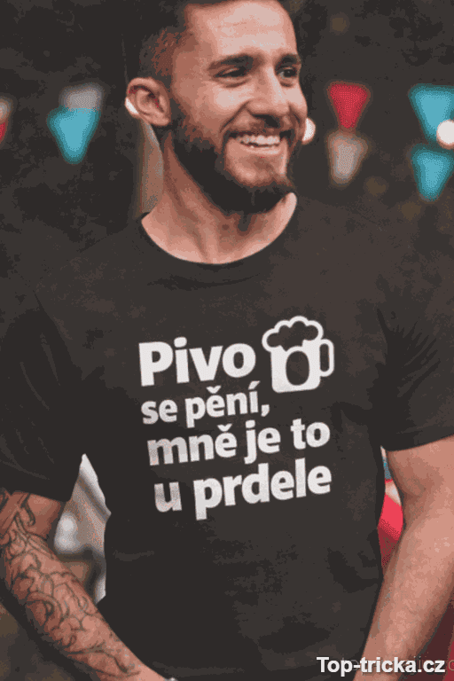 Vtipné tričko pivo se pění