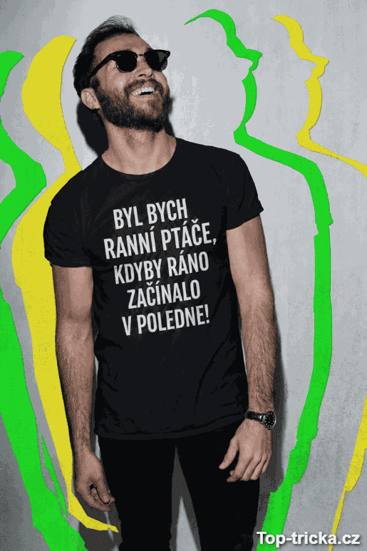 Vtipné tričko ranní ptáče