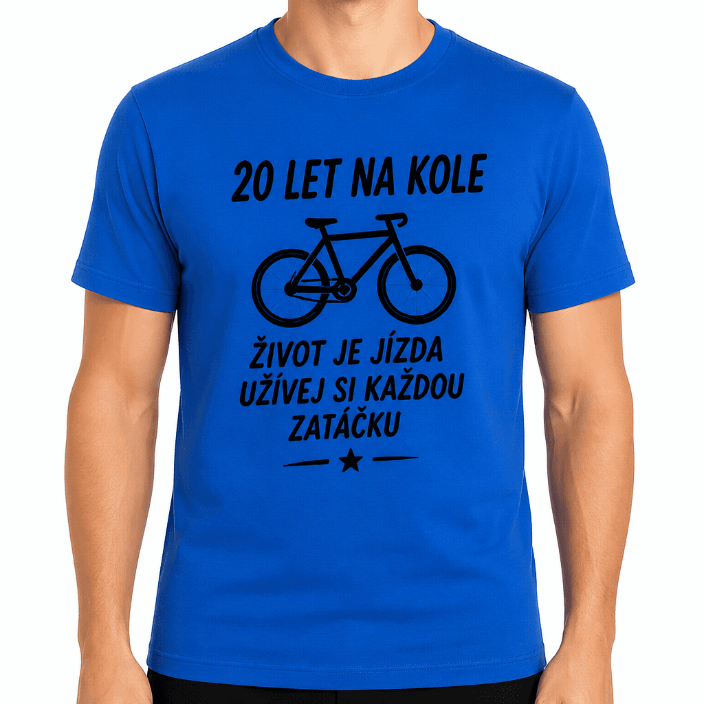 Tričko k 20. narozeninám – 20 let na kole život je jízda užívej si každou zatáčku