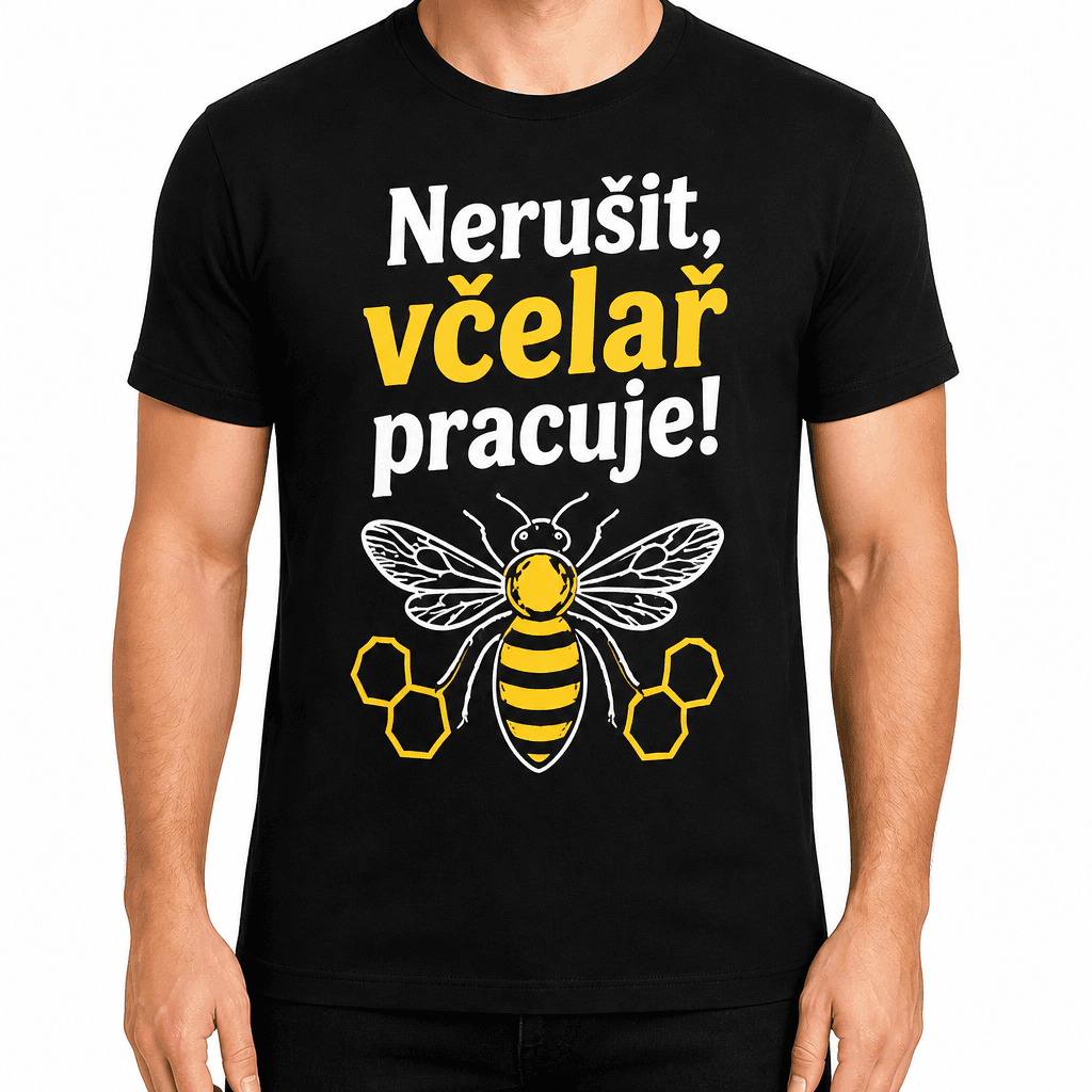 Tričko pro včelaře – Nerušit, včelař pracuje!