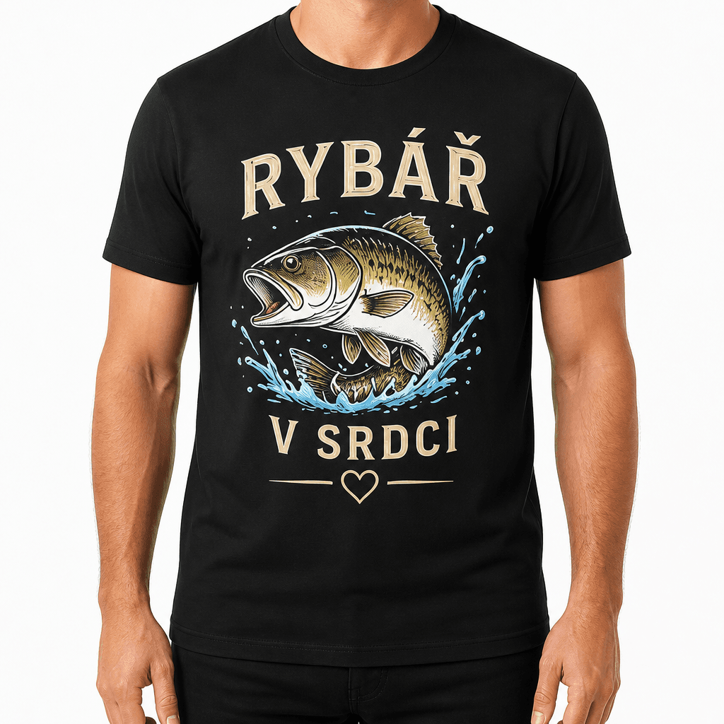 Tričko pro rybáře – RYBÁŘ V SRDCI