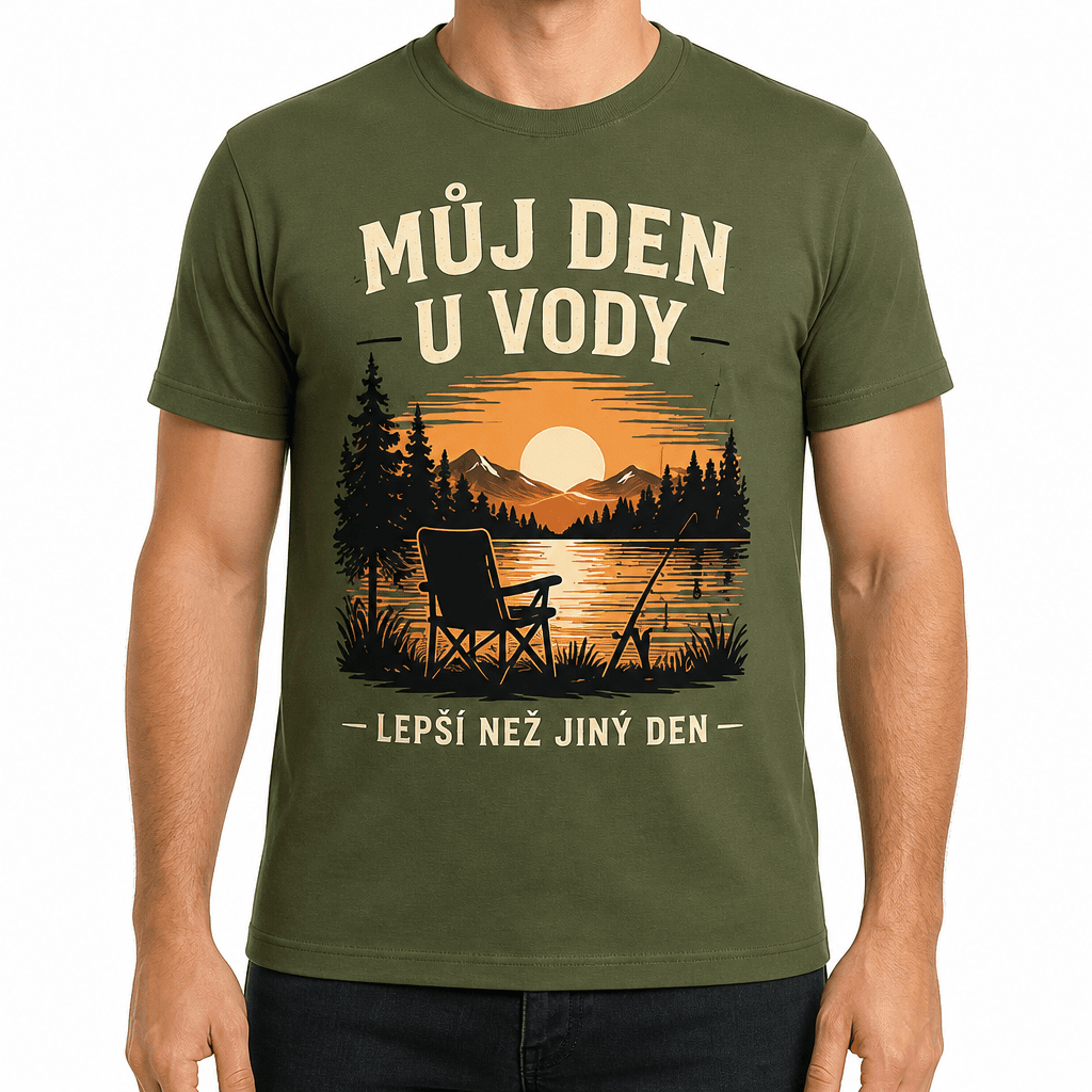 Tričko pro rybáře – MŮJ DEN U VODY