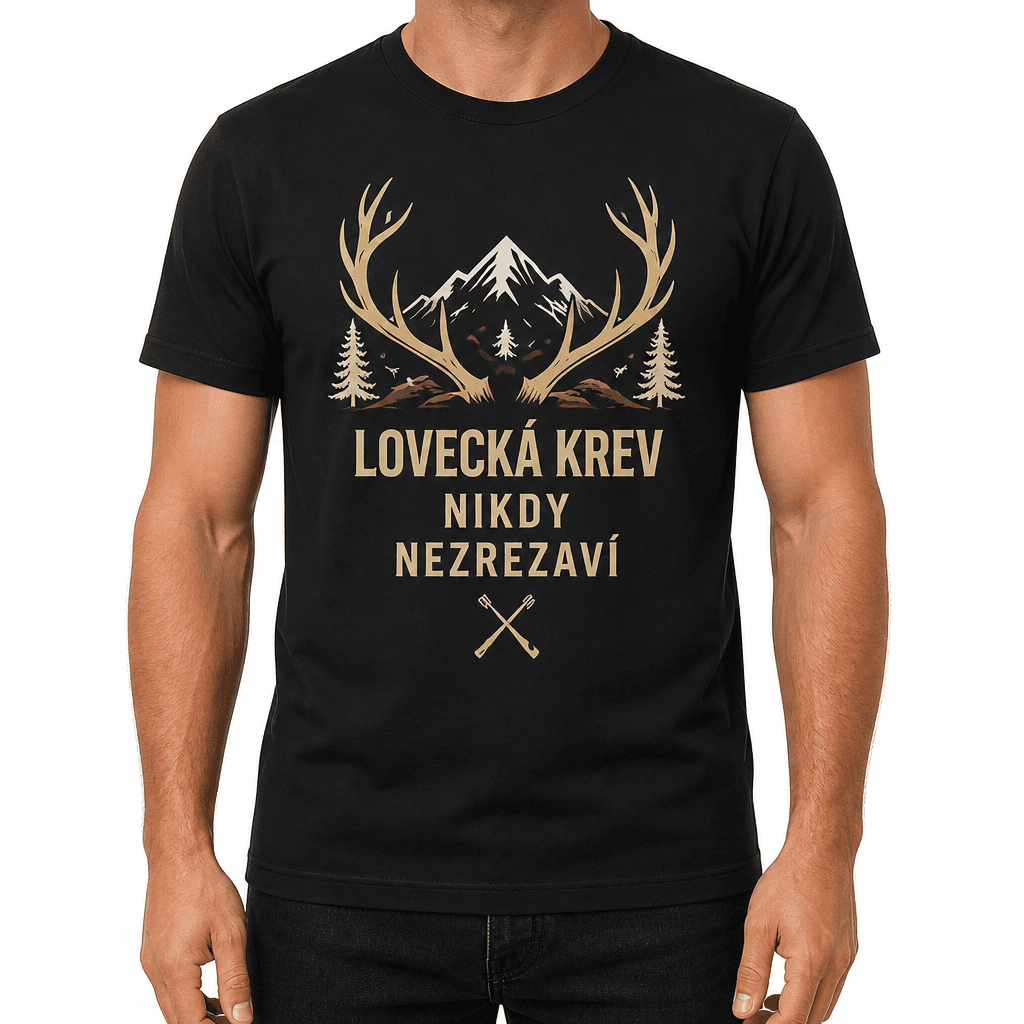 Myslivecké tričko – Lovecká krev nikdy nezrezaví