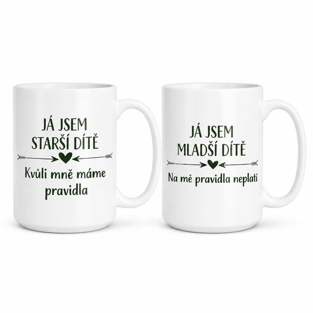 Párový hrnek starší a mladší dítě