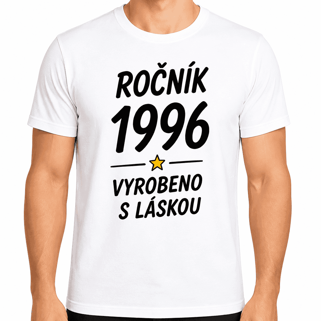 Tričko k 30. narozeninám – Ročník 1996 vyrobeno s láskou