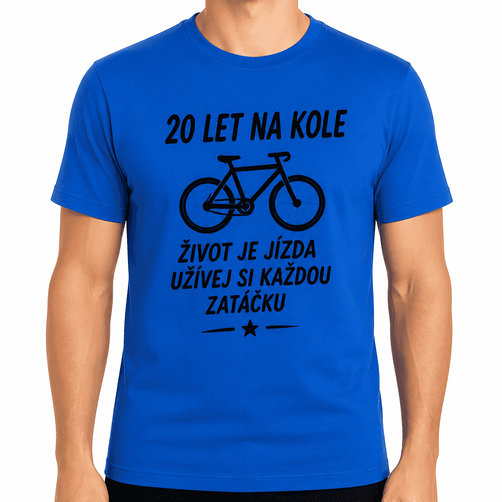 Tričko k 20. narozeninám – 20 let na kole život je jízda užívej si každou zatáčku