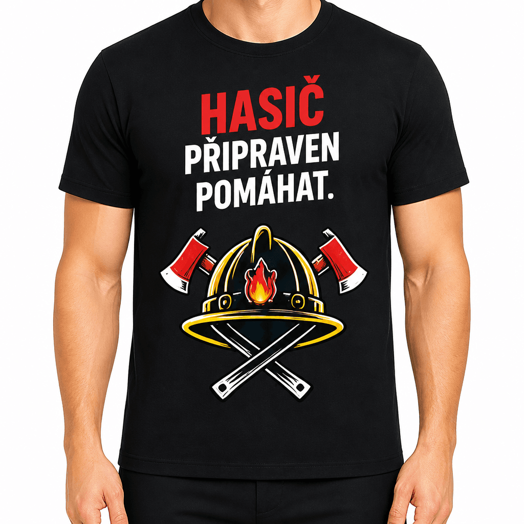 Tričko pro hasiče – Hasič připraven pomáhat.