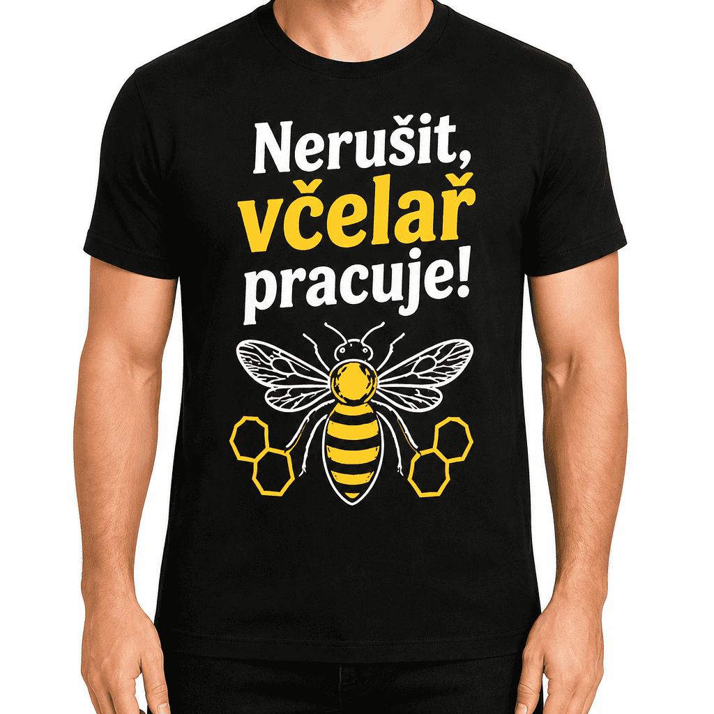 Tričko pro včelaře – Nerušit, včelař pracuje!