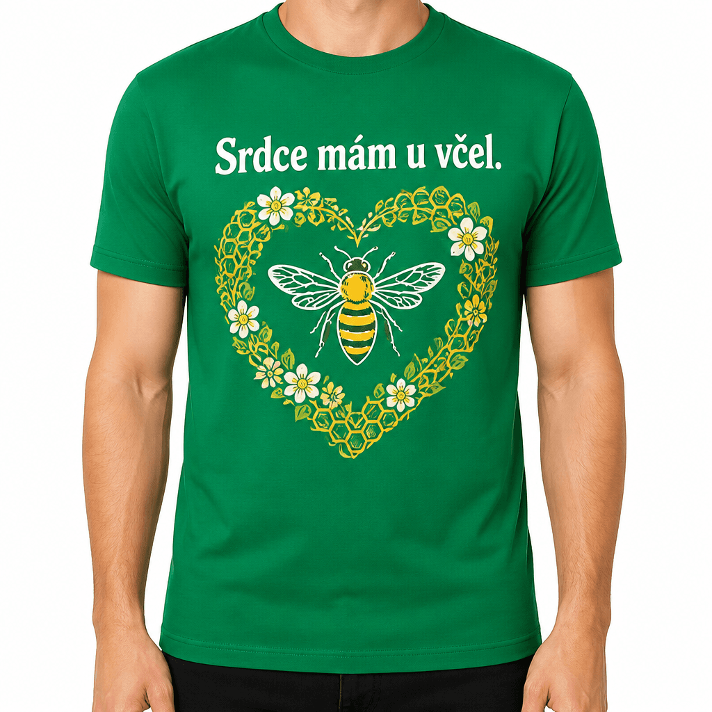 Tričko pro včelaře – Srdce mám u včel.