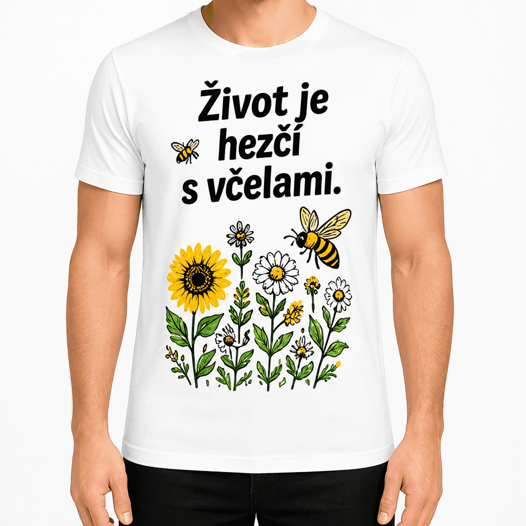 Tričko pro včelaře – Život je hezčí s včelami.
