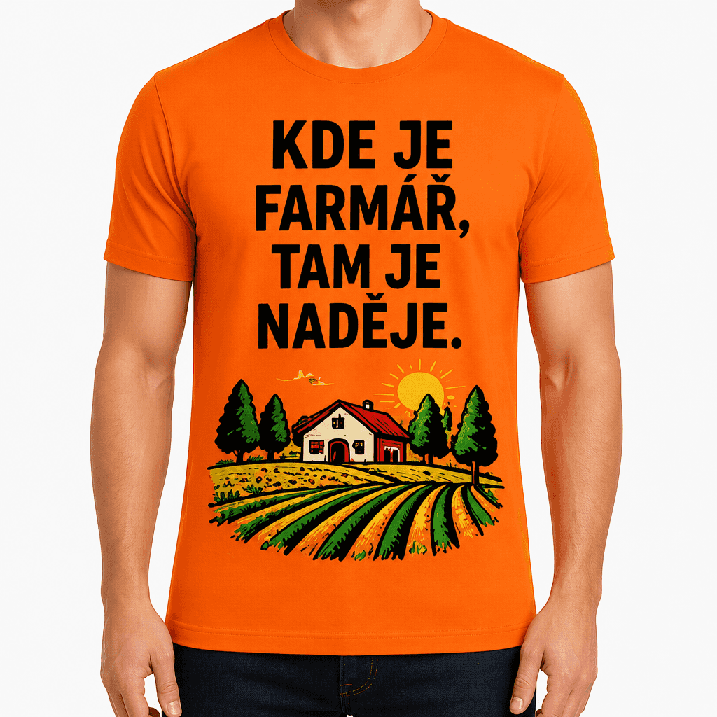 Tričko pro farmáře – Kde je farmář, tam je naděje.