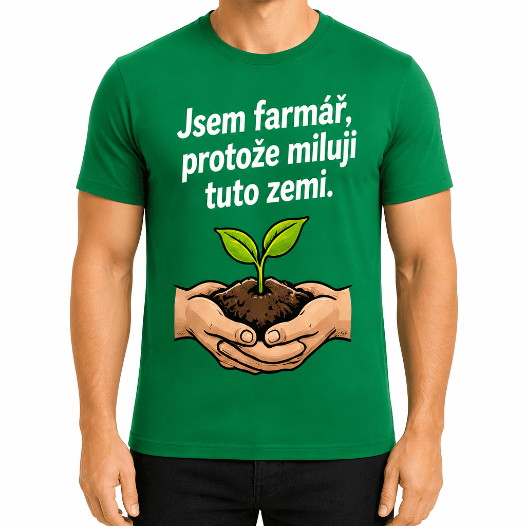 Tričko pro farmáře – Jsem farmář, protože miluji tuto zemi.