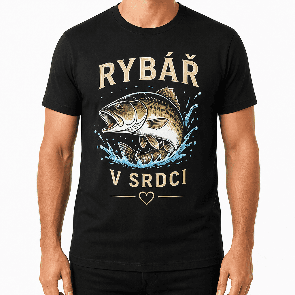 Tričko pro rybáře – RYBÁŘ V SRDCI