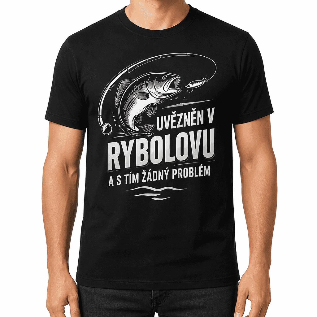 Tričko pro rybáře – UVĚZNĚN V RYBOLOVU