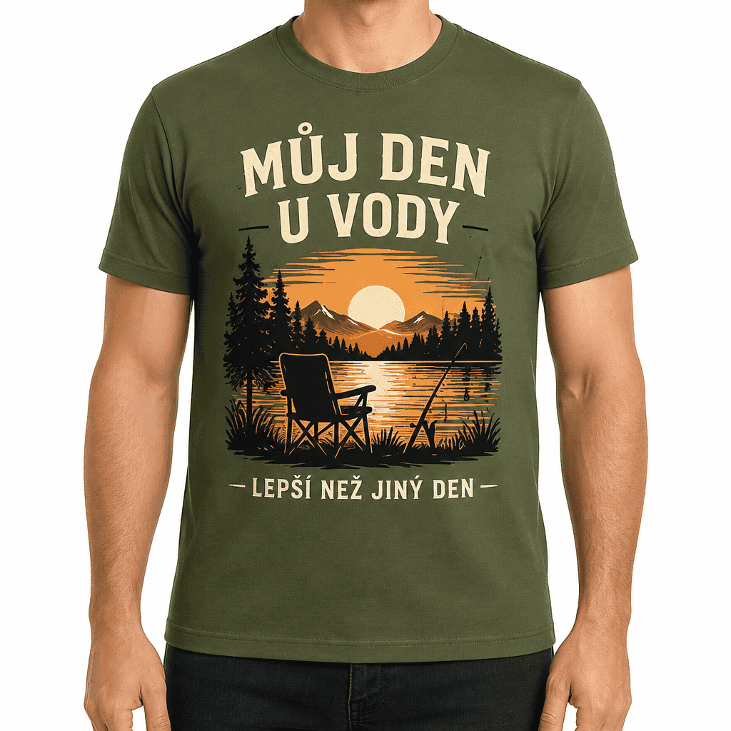 Tričko pro rybáře – MŮJ DEN U VODY