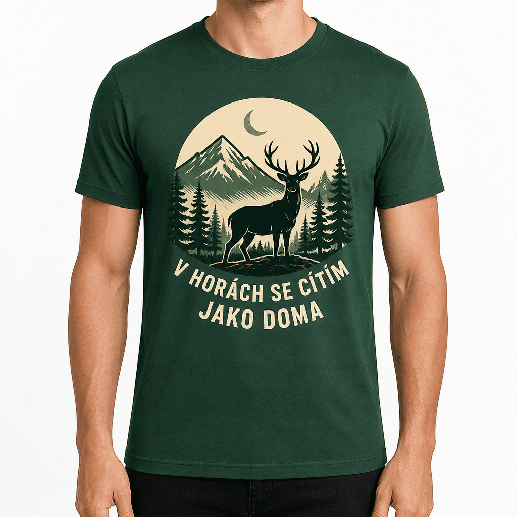 Myslivecké tričko – V horách se cítím jako doma