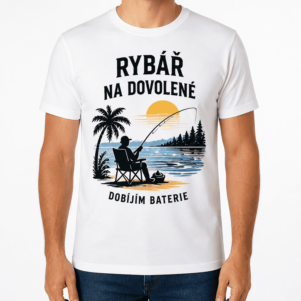 Tričko pro rybáře – RYBÁŘ NA DOVOLENÉ