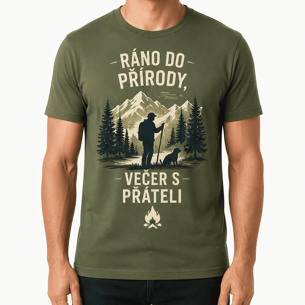 Myslivecké tričko – Ráno do přírody, večer s přáteli