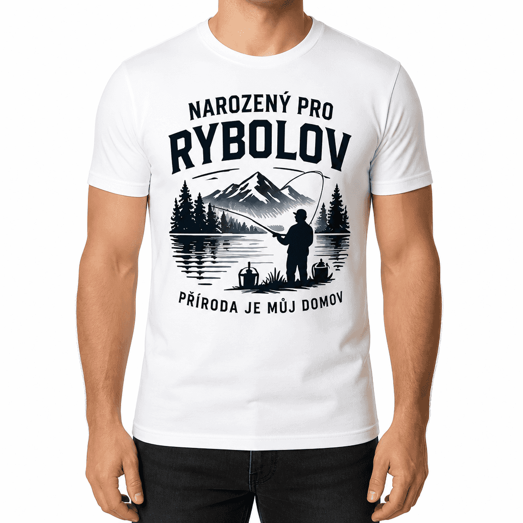 Tričko pro rybáře – NAROZENÝ PRO RYBOLOV