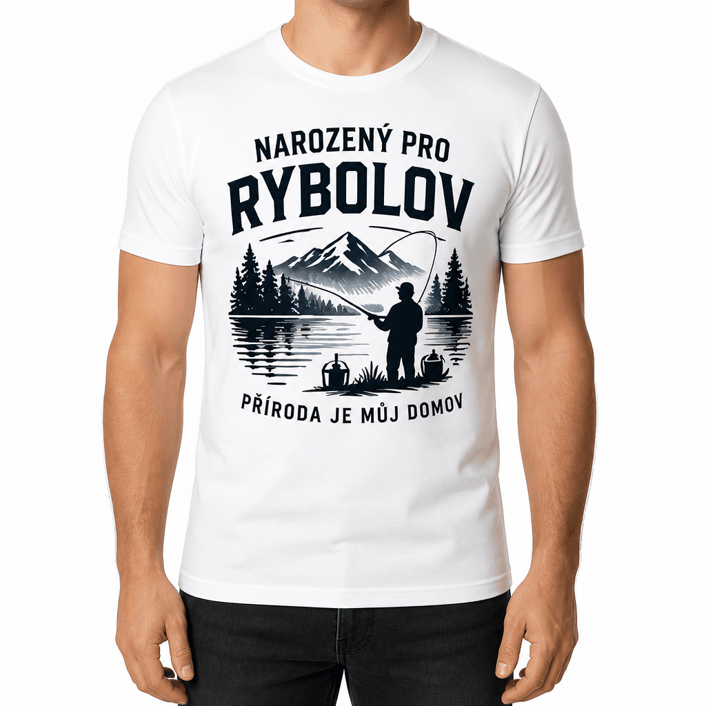 Tričko pro rybáře – NAROZENÝ PRO RYBOLOV
