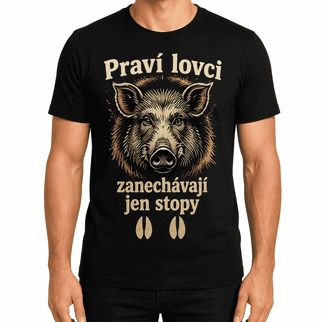 Myslivecké tričko – Praví lovci zanechávají jen stopy