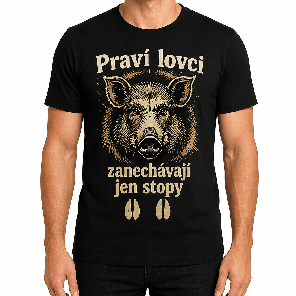 Myslivecké tričko – Praví lovci zanechávají jen stopy