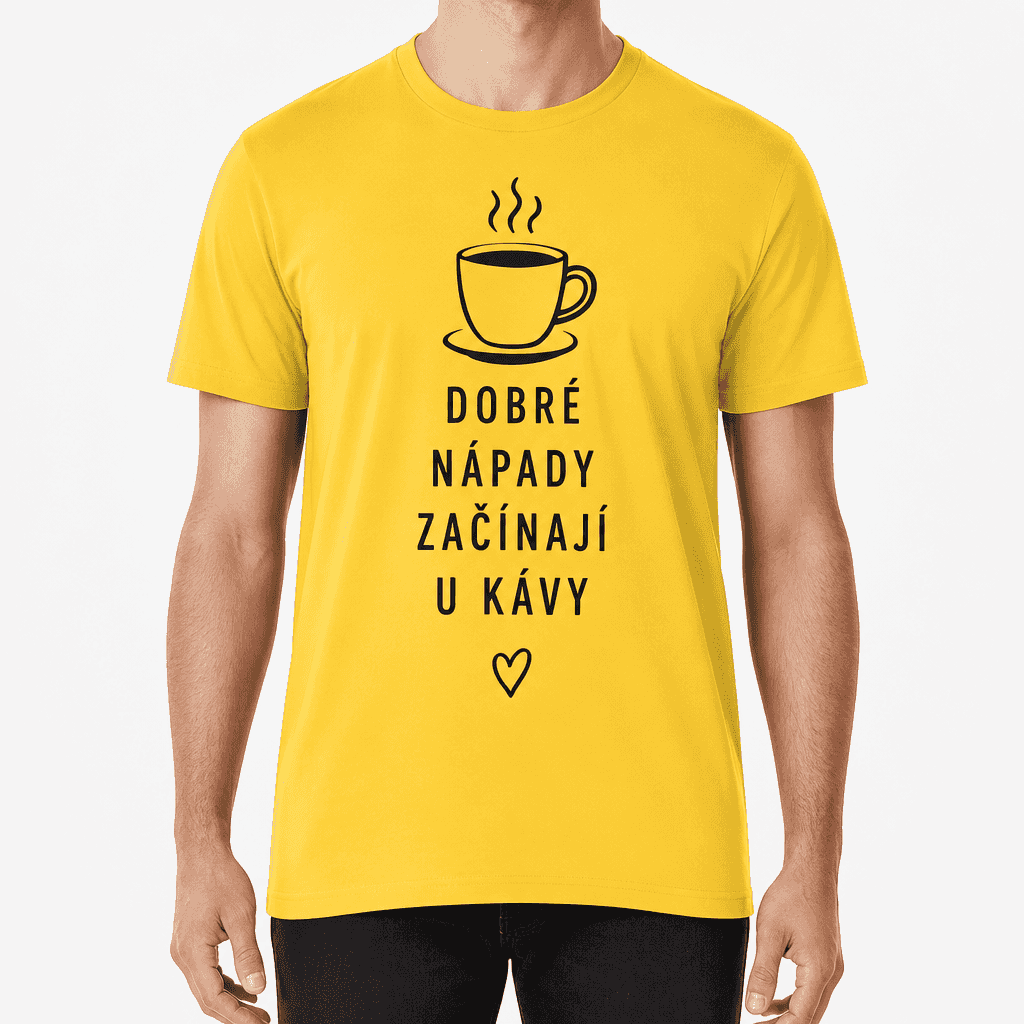 Tričko pro kolegu – DOBRÉ NÁPADY ZAČÍNAJÍ U KÁVY