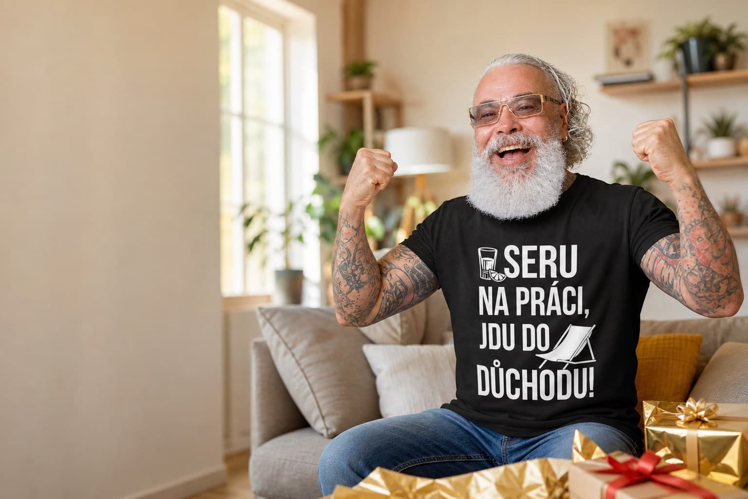 Muž v tričku Jdu do důchodu – Top-tricka.cz