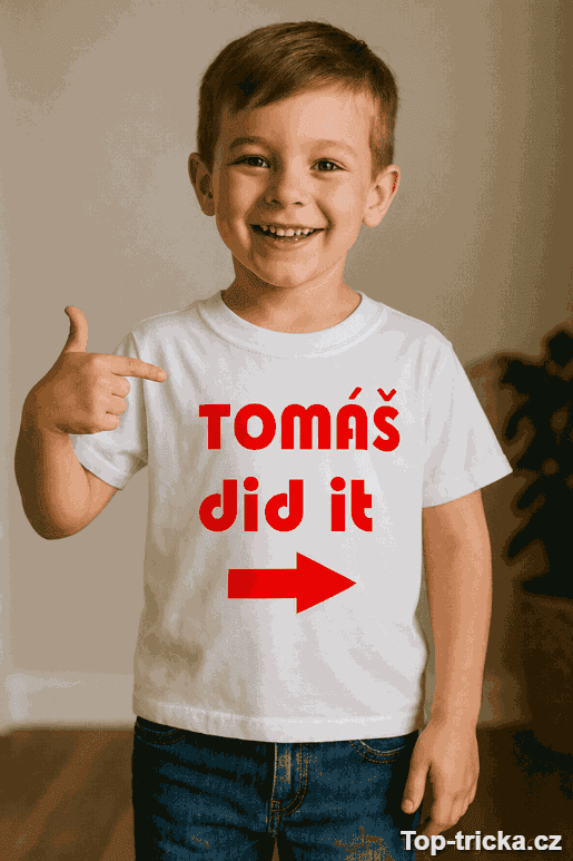 Dětské tričko did it s vlastním jménem