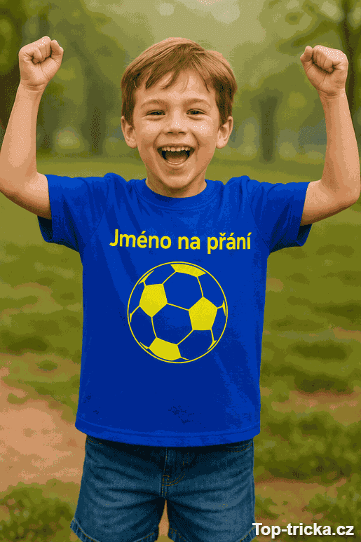 Dětské tričko fotbalový míč s vlastním jménem