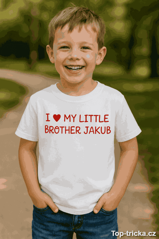 Dětské tričko I love sister se jménem na přání