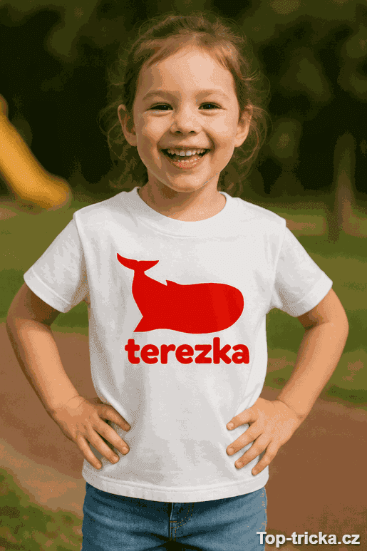 Dětské tričko velryba s vlastním jménem