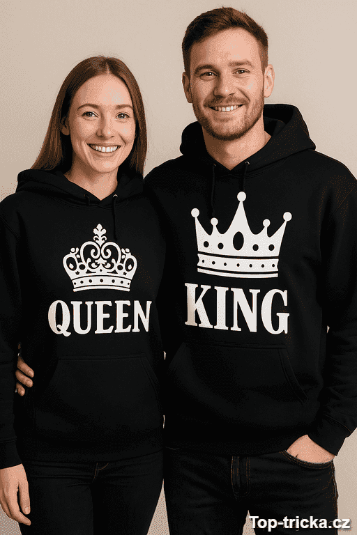 Párová mikina Queen pro královnu vztahu