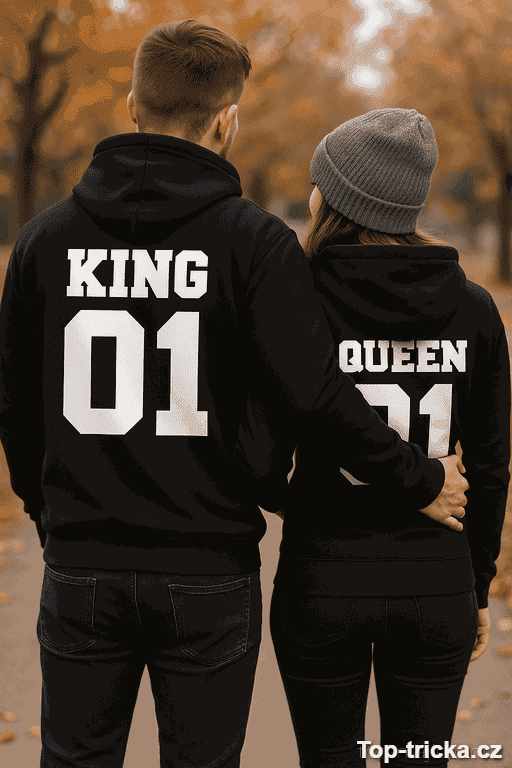 Párová mikina King Queen number 01