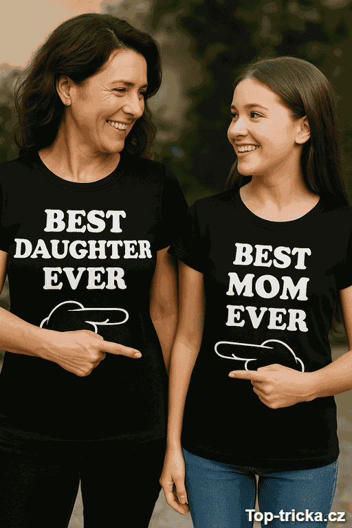 Párové tričko Best Mom Daughter Ever