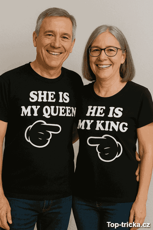 Párové tričko is my king queen