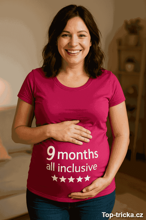 Těhotenské tričko 9 months all inclusive