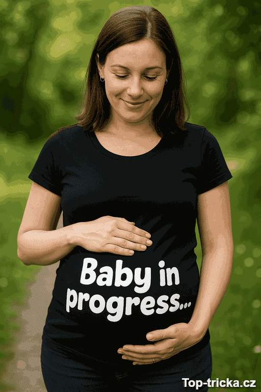 Těhotenské tričko baby in progress