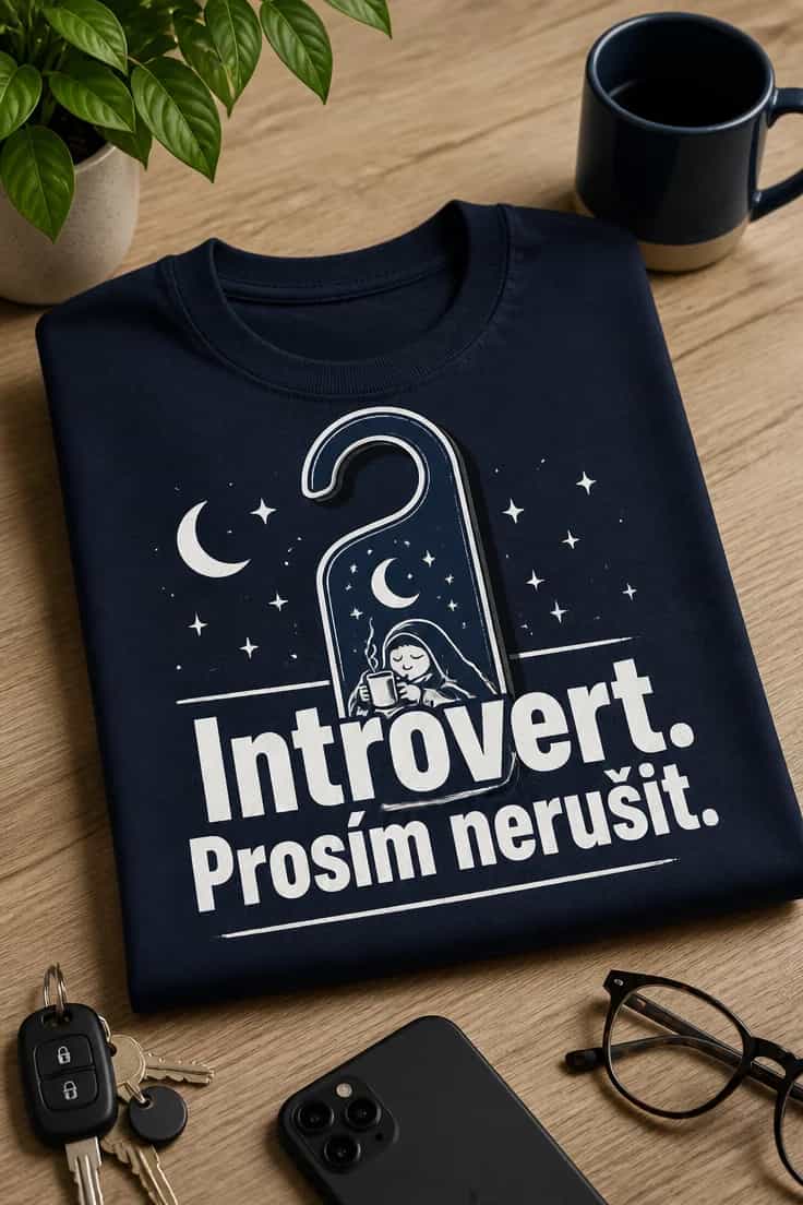 Tričko Introvert. Prosím nerušit.
