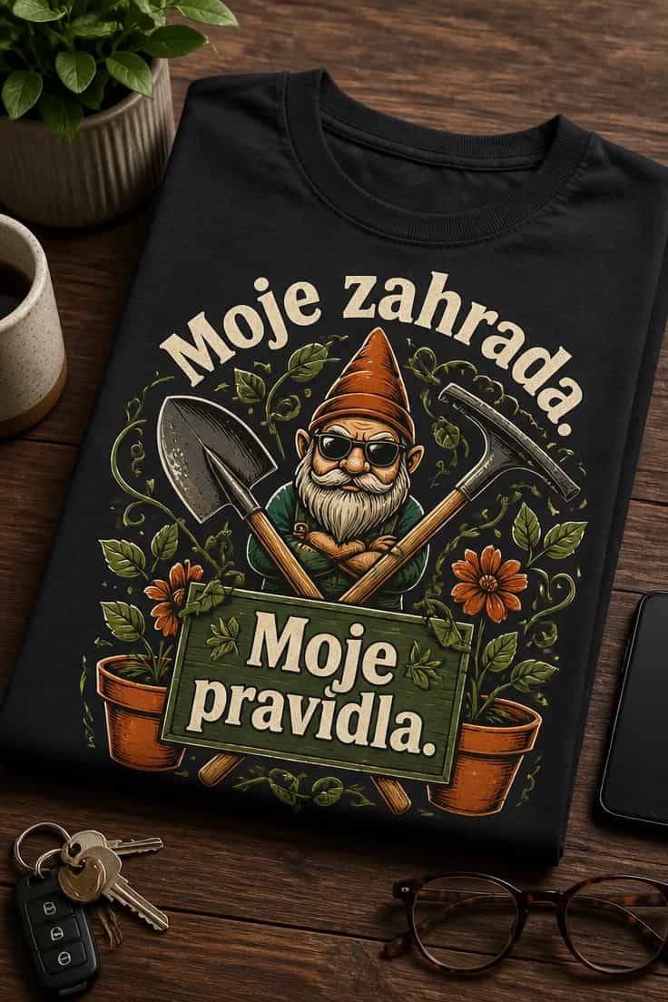 Tričko Moje zahrada. Moje pravidla.