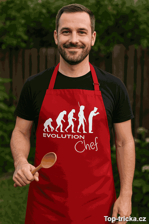 Vtipná zástěra Evolution Chef