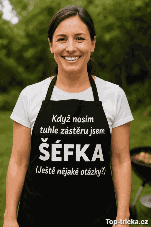 Vtipná zástěra jsem šéfka